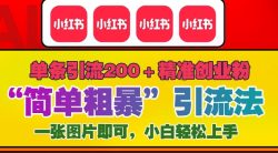 12月底小红书”简单粗暴“引流法，单条引流200+精准创业粉