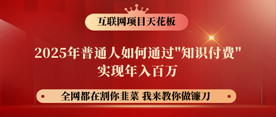 镰刀训练营超级IP合伙人，25年普通人如何通过“知识付费”年入百万！